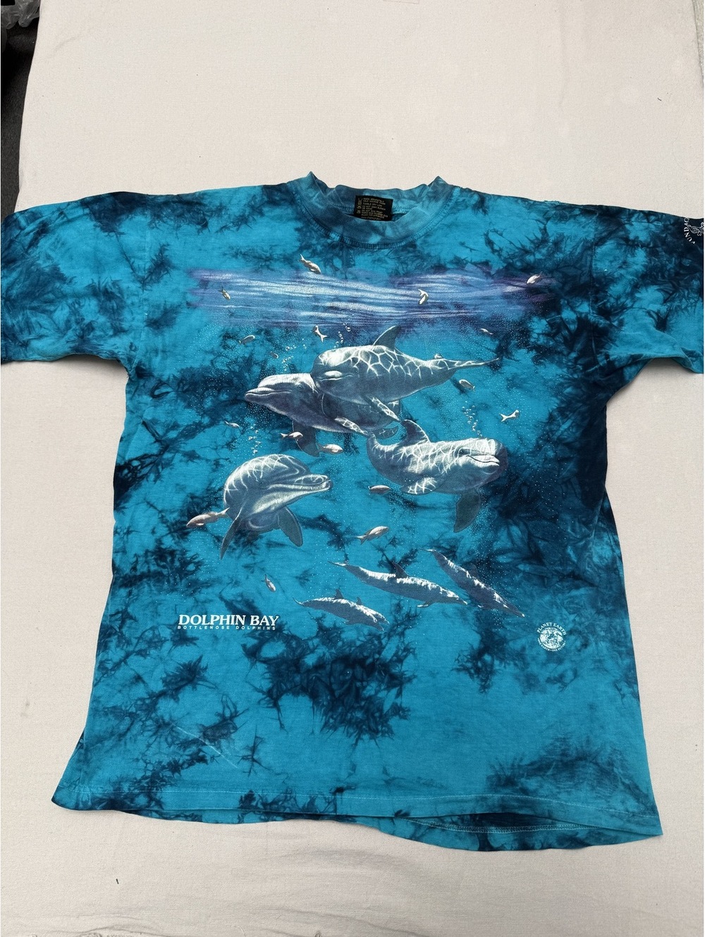 Vintage Dolphin Bay T-shirt Dye Bottleneck Dolphins - M